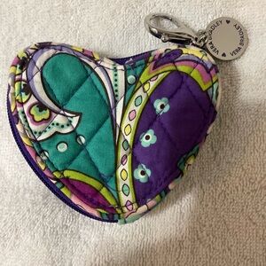 Vera Bradley Multicolor Sweet Heart-Shaped Quilted Pouch